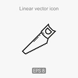 Linear icon handsaw