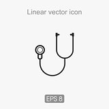 Linear icon stethoscope