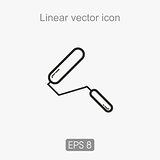 Linear roller paint icon