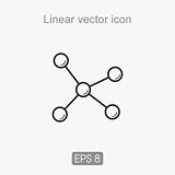 Linear molecules icon