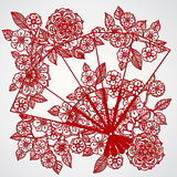 Filigree leaves for paper cutting.