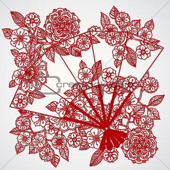 Filigree leaves for paper cutting.