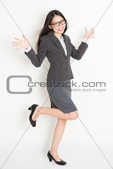 Happy Asian businesswoman