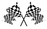 Checkered race flag.