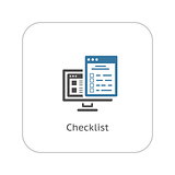 Checklist Icon. Flat Design.