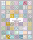 Set of 60 seamless patterns swatches