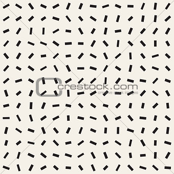 Line Shapes Grid. Vector Seamless Black and White Pattern