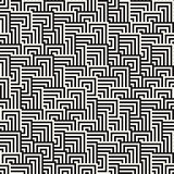 Maze Tangled Lines Contemporary Graphic. Vector Seamless Black and White Pattern.