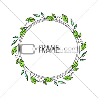 Frame branches with leaves