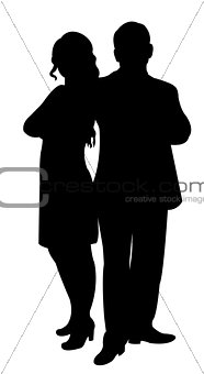 a couple body silhouette vector