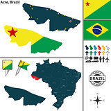 Map of Acre, Brazil