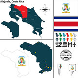 Map of Alajuela, Costa Rica