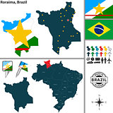 Map of Roraima, Brazil