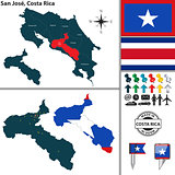 Map of San Jose, Costa Rica