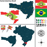 Map of Santa Catarina, Brazil