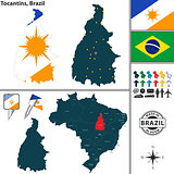 Map of Tocantins, Brazil