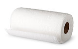 Roll white paper towels horizontally