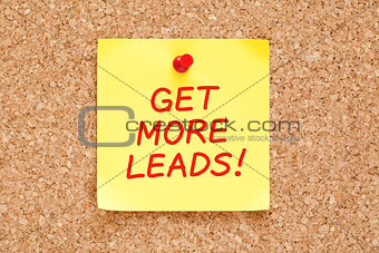 Get More Leads On Yellow Sticky Note