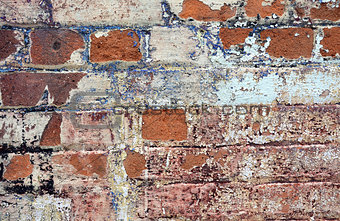 Vintage endered brick wall texture background