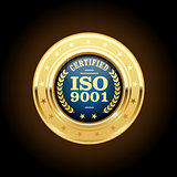 ISO 9001 standard medal - quality management 