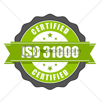 ISO 31000 standard certificate badge - risk management