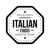 Delicious Italian Foods vintage stamp