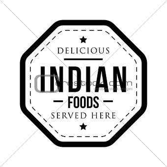 Delicious Indian Foods vintage stamp