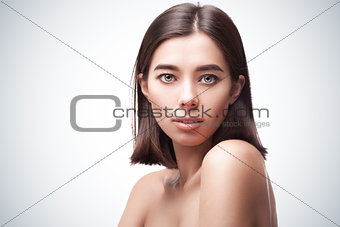 Beautiful young woman with clean fresh skin