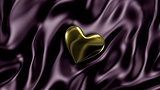 3D illustration Abstract background with Gold Heart