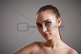 Young woman with beautiful make-up.