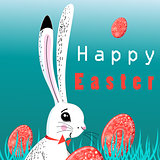 Easter card with rabbit