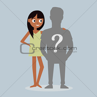 Who is your guy. Boy friend. Cartoon character illustration.