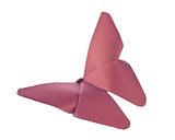 Purple butterfly of origami.