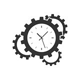 Clock gear icon