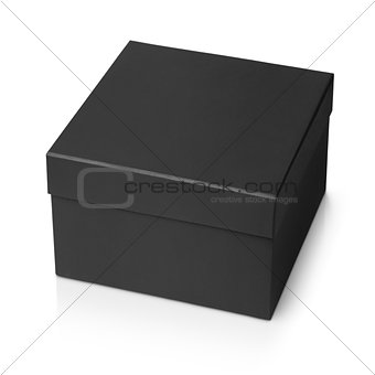 Black shoe box isolated on white