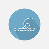Swimmer icon vector