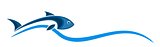Logo stylized fish.