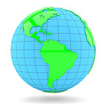 World globe. Isolated