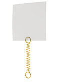White paper note pad attached with metal spring