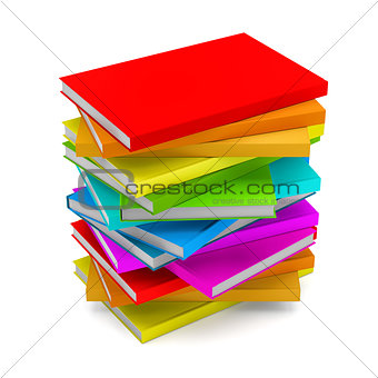 Pile of Books isolated on white background
