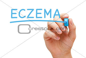 Eczema Handwritten With Blue Marker