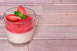 Berries Panna Cotta in a glass