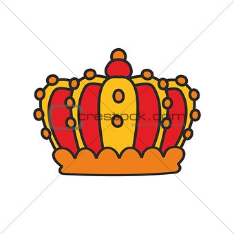 Crown vector illustration isolated on white background