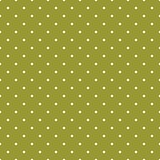 Tile vector pattern with white polka dots on green background