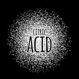 Citric acid as a white powder vector illustration