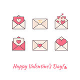 Envelopes with hearts inside.
