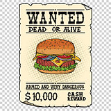 Burger fast food wanted dead or alive