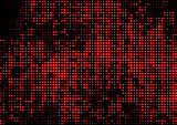 Vector illustration with halftone pattern. bstract black and red vector background.