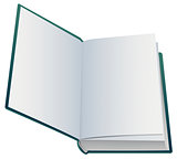 First blank page of open book