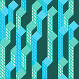 Top view on blue green blocks vector background